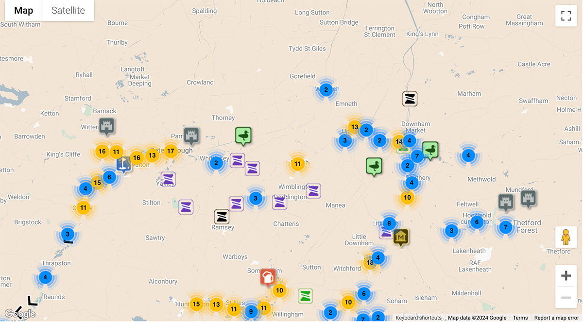 fenland waterways google map for boaters