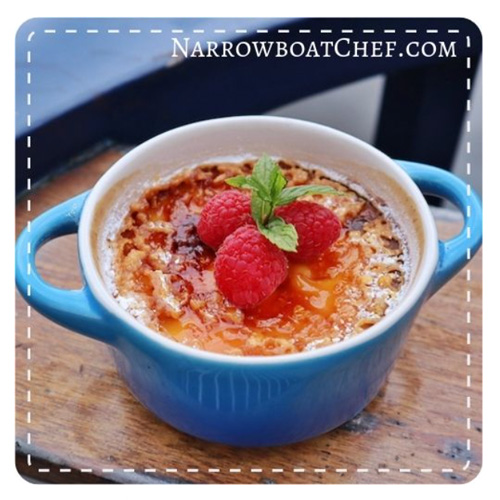 credit narrowboat chef creme-brulee