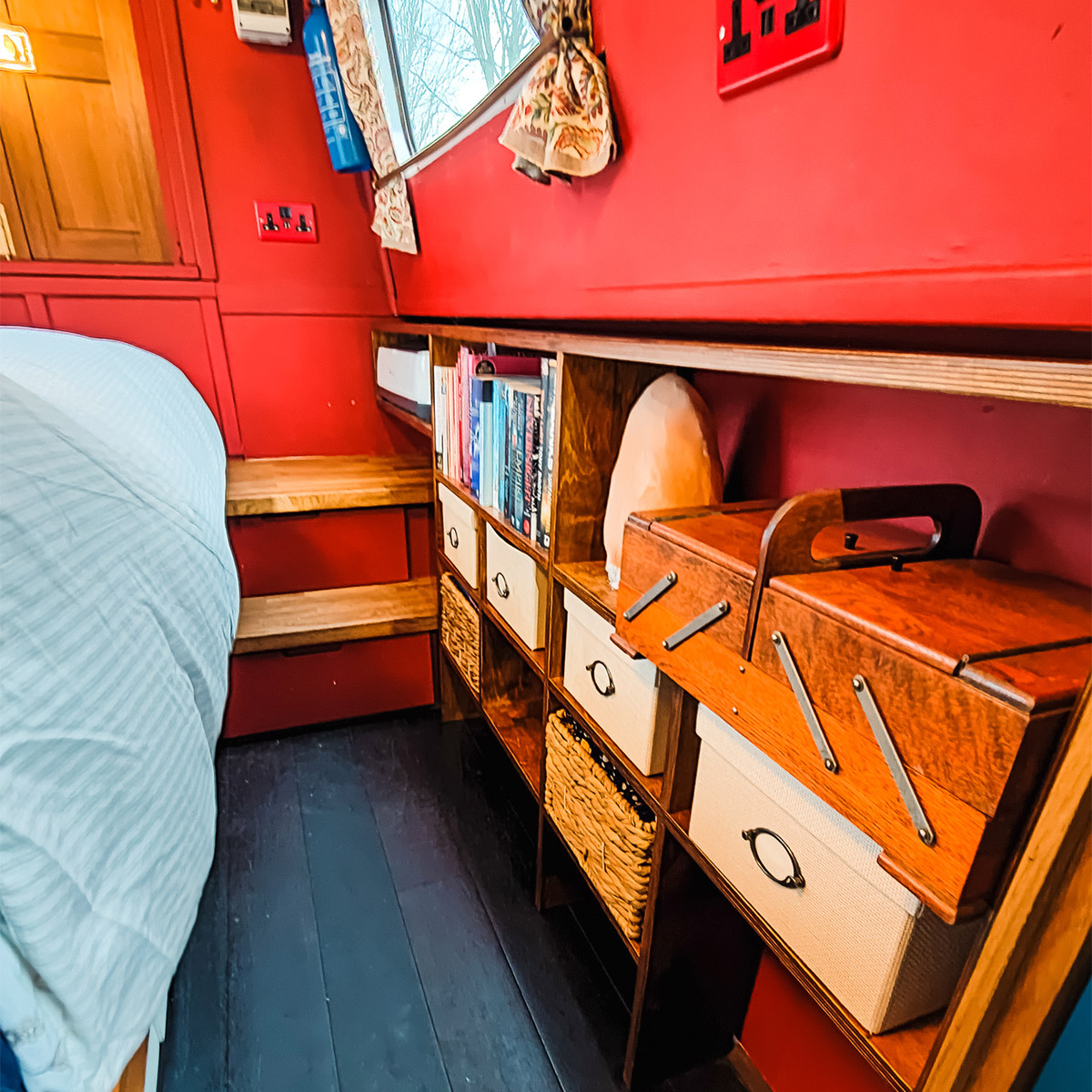 narrowboat customised cabin storage