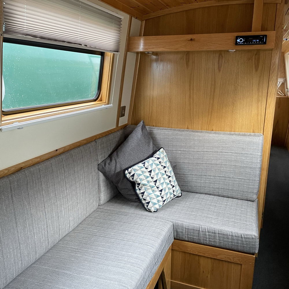 interior living space narrowboat